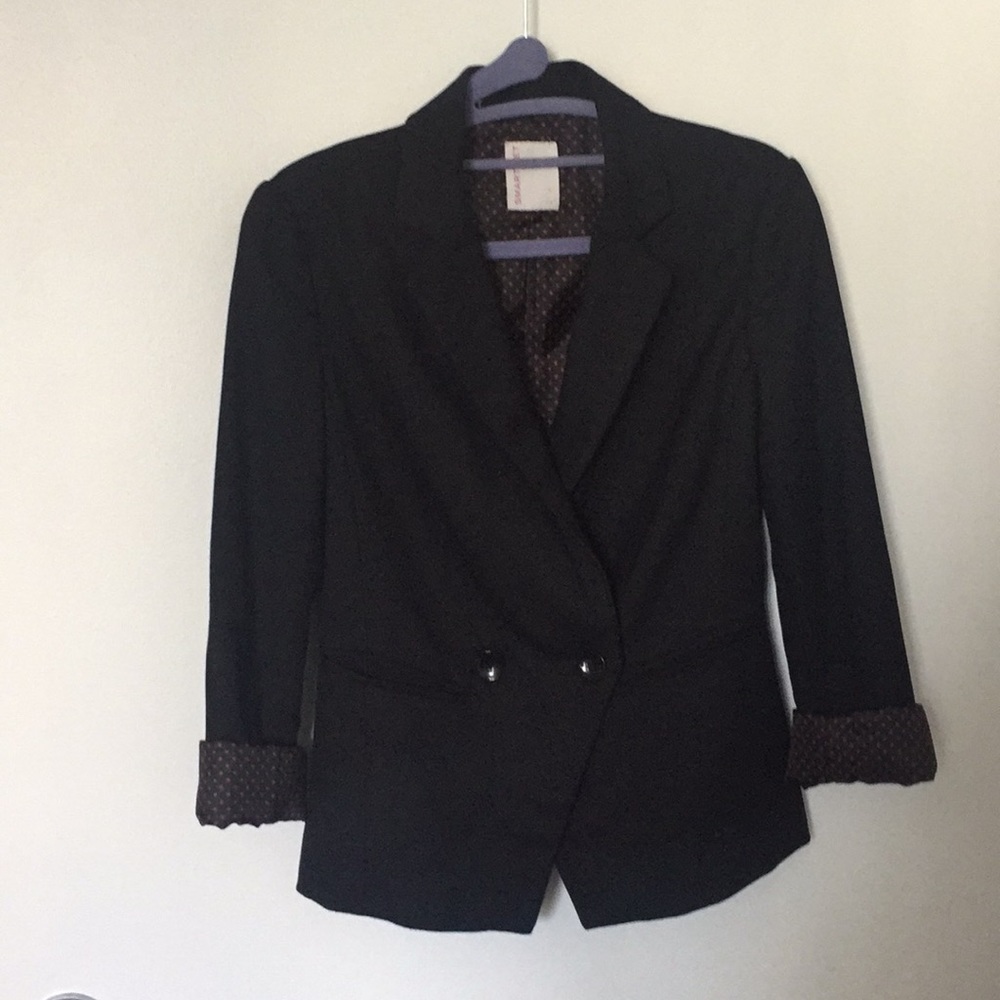 Blazer with Poka Dot Detail